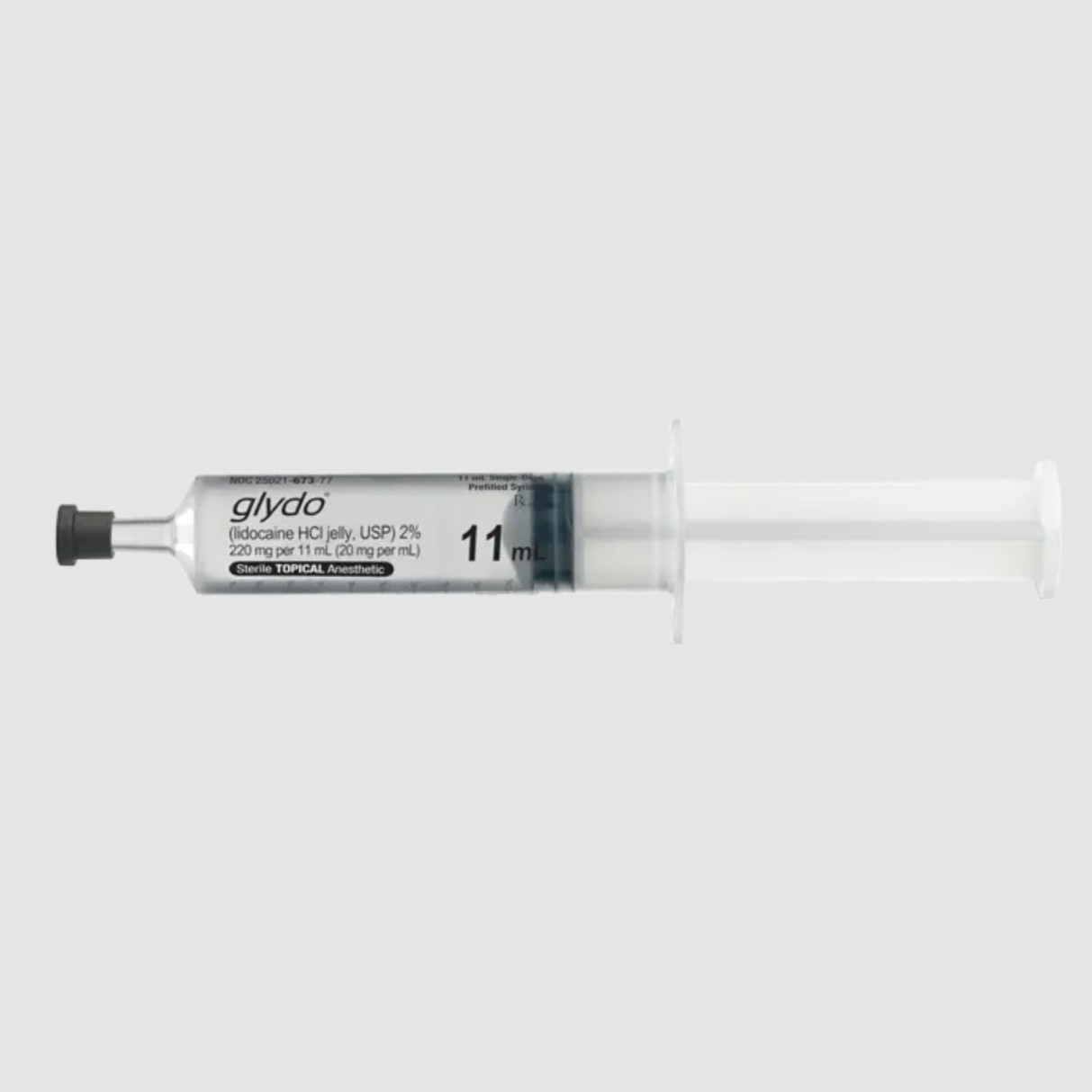 Glydo® Lidocaine HCl, Preservative Free 2%, 20 mg / mL Jelly Prefilled Syringe 11 mL by Sagent Pharmaceuticals  ID 25021-0673-77